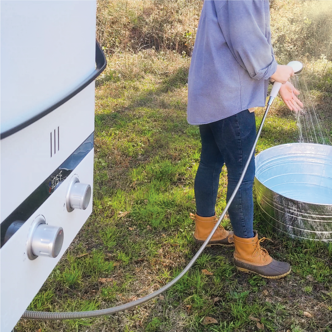 Girl washing her hand