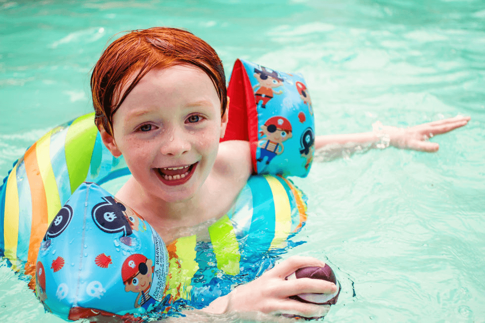 kid in pool